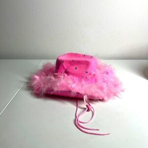 Women Cowboy Hat W/Feathers Cosplay Party Cowboy Hat Feathers Cowboy Hat OS